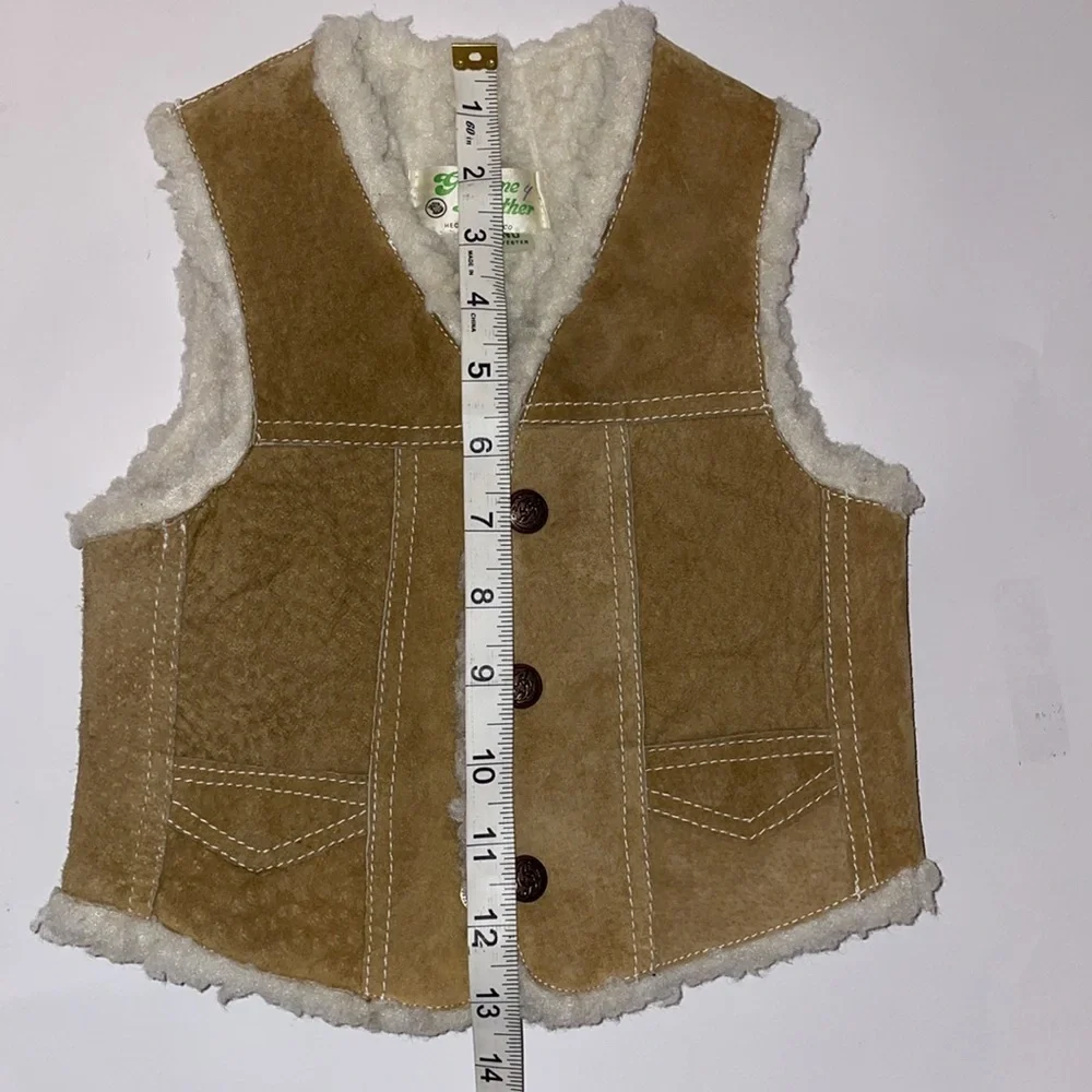 Sherpa Vest Vest Suede Vest Shearling Vest Photo Prop Family Photos Western